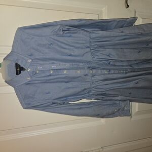Girls Ralph Lauren Light Blue Denim Style Dress Sz 12